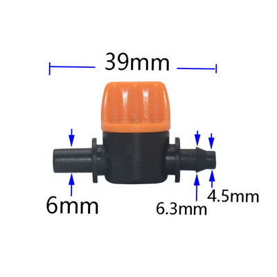 10 vnt 4/7 mm žarnos mini vožtuvas nuo 1/4" iki 6 mm sodo čiaupo sodo lašelinio laistymo jungiamosios detalės Vamzdžių jungtys Vandens vožtuvas