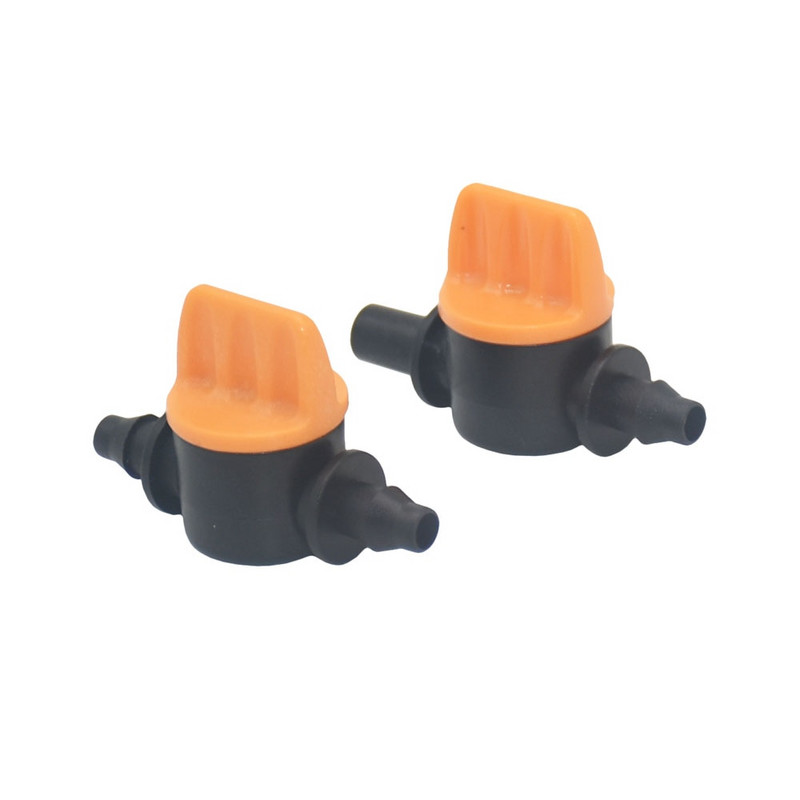 10 vnt 4/7 mm žarnos mini vožtuvas nuo 1/4" iki 6 mm sodo čiaupo sodo lašelinio laistymo jungiamosios detalės Vamzdžių jungtys Vandens vožtuvas