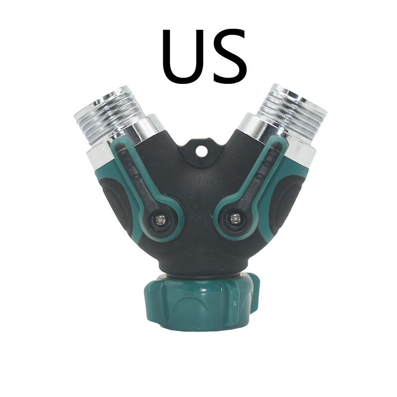Metal 3/4" mamă la 3/4" tată 2 căi separator de apă de la robinet de grădină Y Supapă de irigare despărțitor de furtun de grădină udare 1 buc