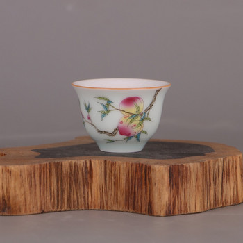 Qing Dynasty Qianlong Year Mark Birds And Flowers Cup Αντικέ πορσελάνη Διακόσμηση σπιτιού Συλλογή σκευών τελετής τσαγιού