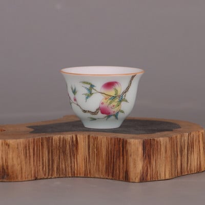 Qing-dinasztia Qianlong évjel madarak és virágok kupa antik porcelán lakberendezési teaszertartás edénygyűjtemény