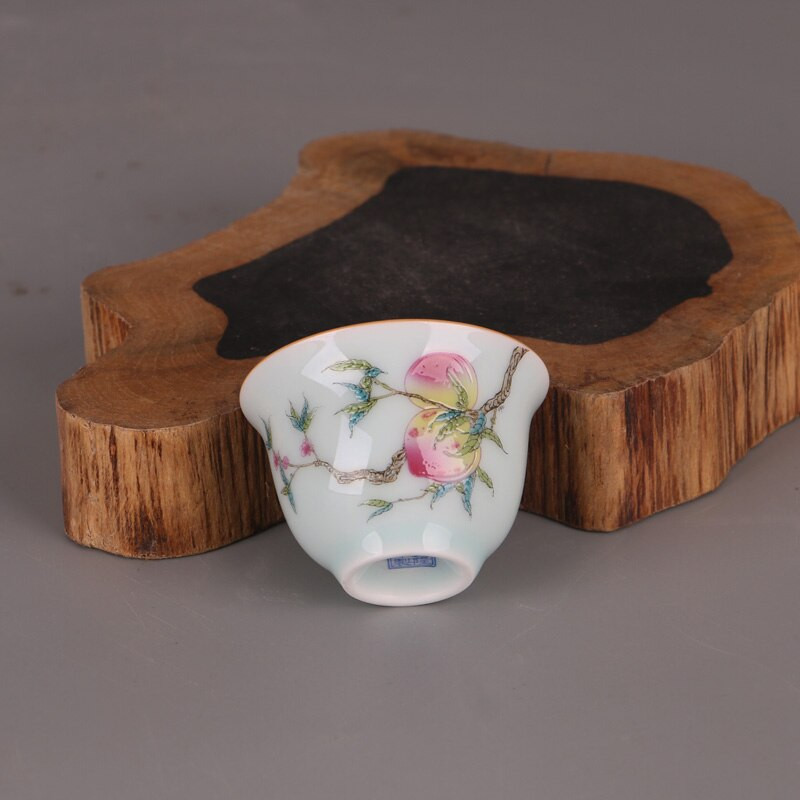 Qing-dinasztia Qianlong évjel madarak és virágok kupa antik porcelán lakberendezési teaszertartás edénygyűjtemény