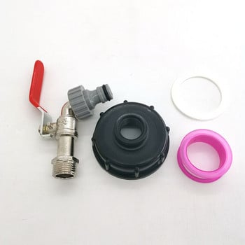 IBC Tank Tap Adapter S60X6 Coarse Thread Garden Γρήγορη σύνδεση βρύσης Αντικατάσταση βαλβίδας από κράμα Σύνδεση Αντικατάσταση κήπου