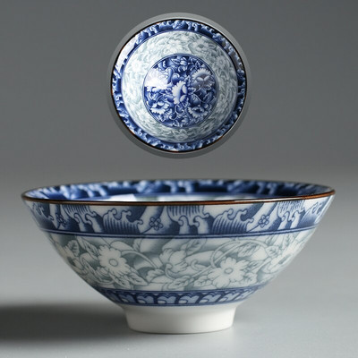 Új termék Qinghua porcelán tea Zhan Scaling Retro Kungfu teáscsésze Kerámia csésze Többszínű mester teáscsésze személyes egypohár