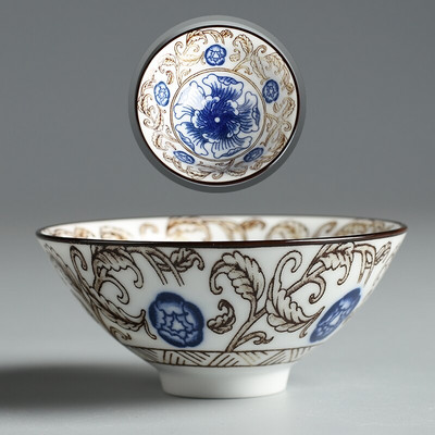 Új termék Qinghua porcelán tea Zhan Scaling Retro Kungfu teáscsésze Kerámia csésze Többszínű mester teáscsésze személyes egypohár