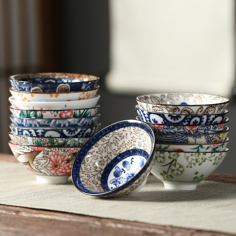Új termék Qinghua porcelán tea Zhan Scaling Retro Kungfu teáscsésze Kerámia csésze Többszínű mester teáscsésze személyes egypohár