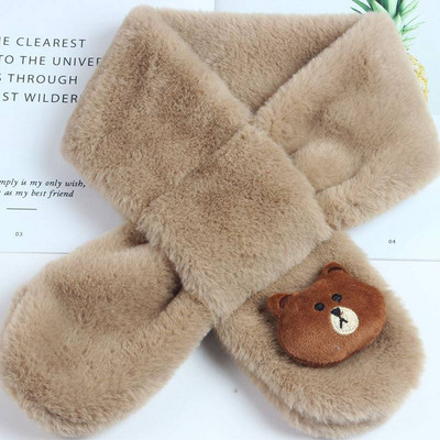 Naujo modelio pliušinis aplikacinis šalikas berniukui ir mergaitei