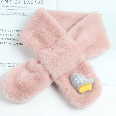 Naujo modelio pliušinis aplikacinis šalikas berniukui ir mergaitei