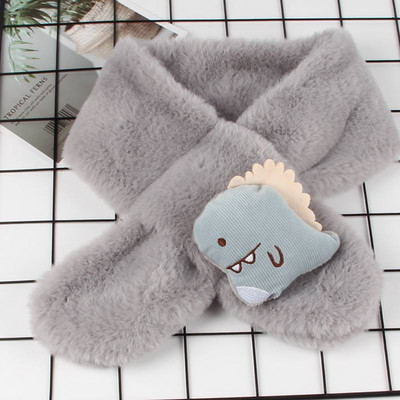 Naujo modelio pliušinis aplikacinis šalikas berniukui ir mergaitei