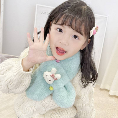 Naujo modelio pliušinis aplikacinis šalikas berniukui ir mergaitei