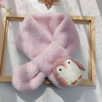 Naujo modelio pliušinis aplikacinis šalikas berniukui ir mergaitei