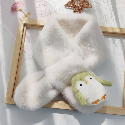 Naujo modelio pliušinis aplikacinis šalikas berniukui ir mergaitei