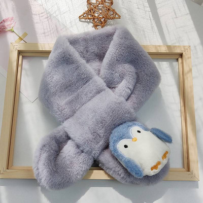 Naujo modelio pliušinis aplikacinis šalikas berniukui ir mergaitei