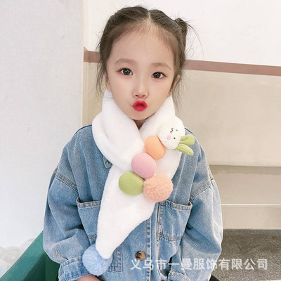 Naujo modelio pliušinis aplikacinis šalikas berniukui ir mergaitei