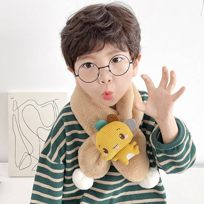 Naujo modelio pliušinis aplikacinis šalikas berniukui ir mergaitei