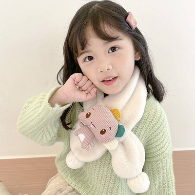 Naujo modelio pliušinis aplikacinis šalikas berniukui ir mergaitei