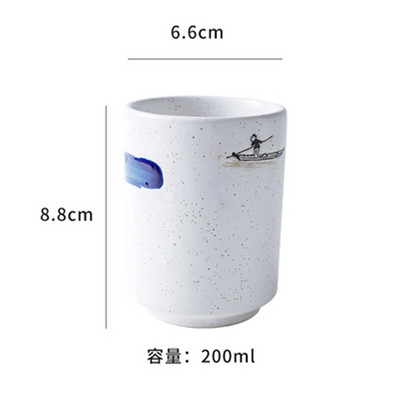 200 ml-es teáscsészék Kerámia Bögrék Sör Tea Bögre Whiskey Üveg Italtartó csésze Kerámia Latte Speciális Kávé Japán Tea Ceremónia