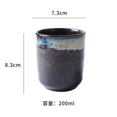 200 ml-es teáscsészék Kerámia Bögrék Sör Tea Bögre Whiskey Üveg Italtartó csésze Kerámia Latte Speciális Kávé Japán Tea Ceremónia