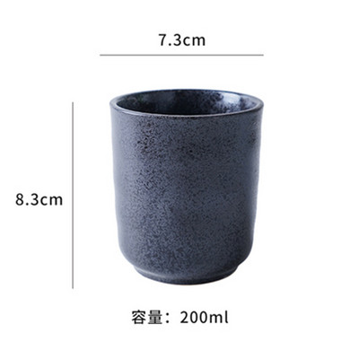 200 ml-es teáscsészék Kerámia Bögrék Sör Tea Bögre Whiskey Üveg Italtartó csésze Kerámia Latte Speciális Kávé Japán Tea Ceremónia