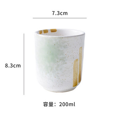 200 ml-es teáscsészék Kerámia Bögrék Sör Tea Bögre Whiskey Üveg Italtartó csésze Kerámia Latte Speciális Kávé Japán Tea Ceremónia