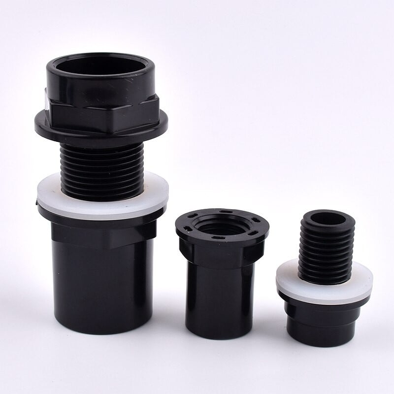 ID 20~50mm crna PVC cijev za akvarij zadebljana konektor za rezervoar za ribu rezervoar za vodu ulaz izlaz izlaz odvod UPVC cijev adapter fitinzi