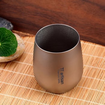 Φλιτζάνι τσαγιού καθαρού τιτανίου διπλού νερού ιαπωνικού στυλ χωρίς γεύση Φλιτζάνι τσαγιού Single Master Cup Kung Fu Tea Cup 120ml Ta8731