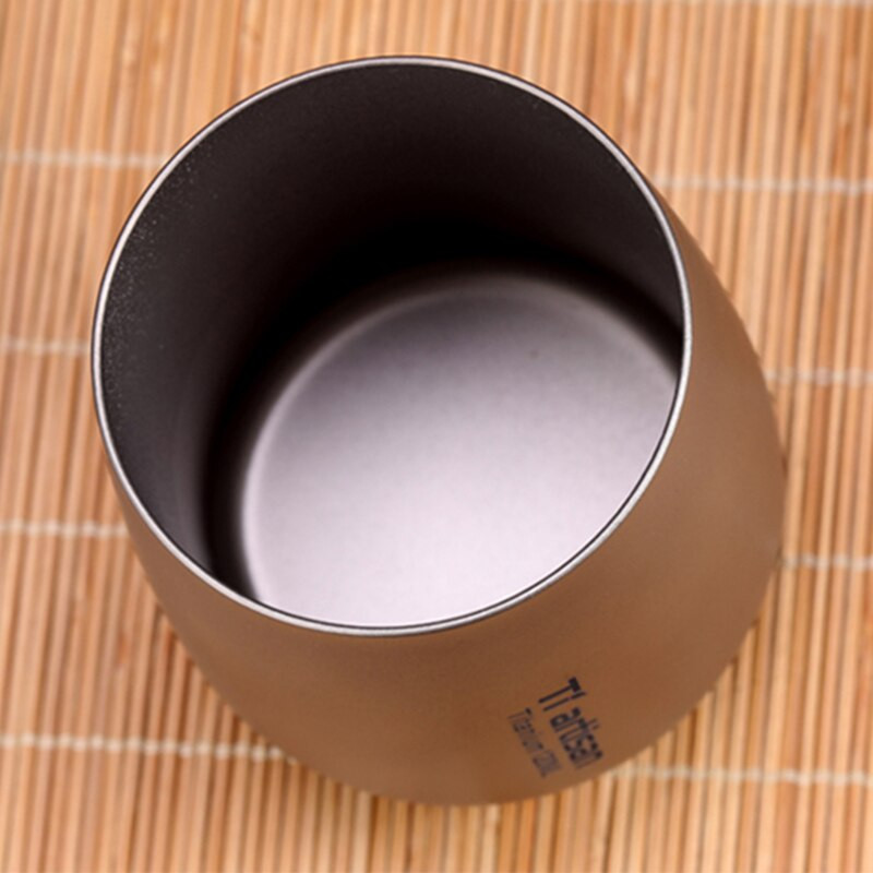 Tiszta titán dupla vizes csésze, japán stílusú, ízesítetlen teáscsésze egyszemélyes mesterpohár Kung Fu teáscsésze 120 ml Ta8731