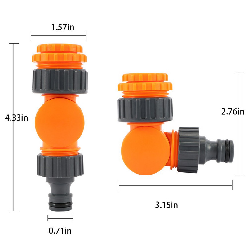 Greitos jungties skirstytuvo laipsnio laisvo sukimosi žarnos jungiamosios detalės Vandens čiaupo skirstytuvo laistymo vandens jungties valdymo vožtuvas 2 dydis