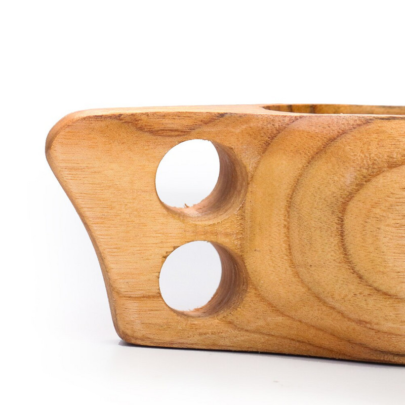 Suomijos taurė KUKSA medžio masyvo vandens puodelis mielas guminis medinis arbatos pieno kavos puodelis su rankena dviguba skylė virtuvės reikmenys