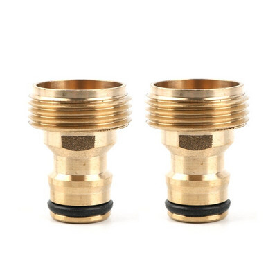 2db 3/4" Apa/Nő menet gyorscsatlakozó Kerti öntözőcsatlakozó Vízcsap adapter Csaptelep csatlakozások Kerti tömlő csőfogó