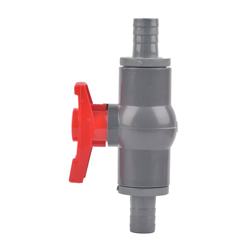 1 vnt 1/2"~1,5 colio sriegio ir lizdo tipo pilkas PVC rutulinis vožtuvas su jungikliu sodo drėkinimo detalėmis