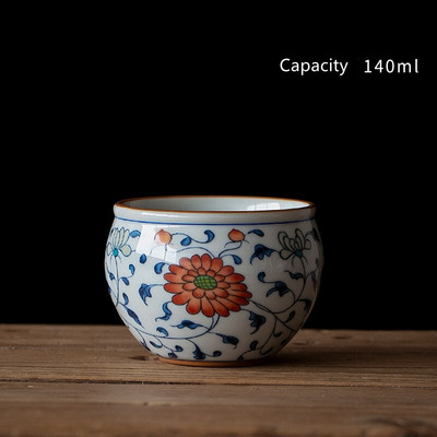 Vines Vintage Flowers teáscsésze kerámia antik kávéscsésze Gyönyörű gránátalmás csésze teásedény Egy csésze tea