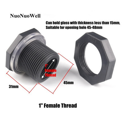 1 vnt 1/2"-1" 20-32 mm PVC vandens rezervuaro jungtys Akvariumo žuvų rezervuaro adapteris Vandens nutekėjimo įsiurbimo jungtis UPVC vamzdžio išleidimo jungtis