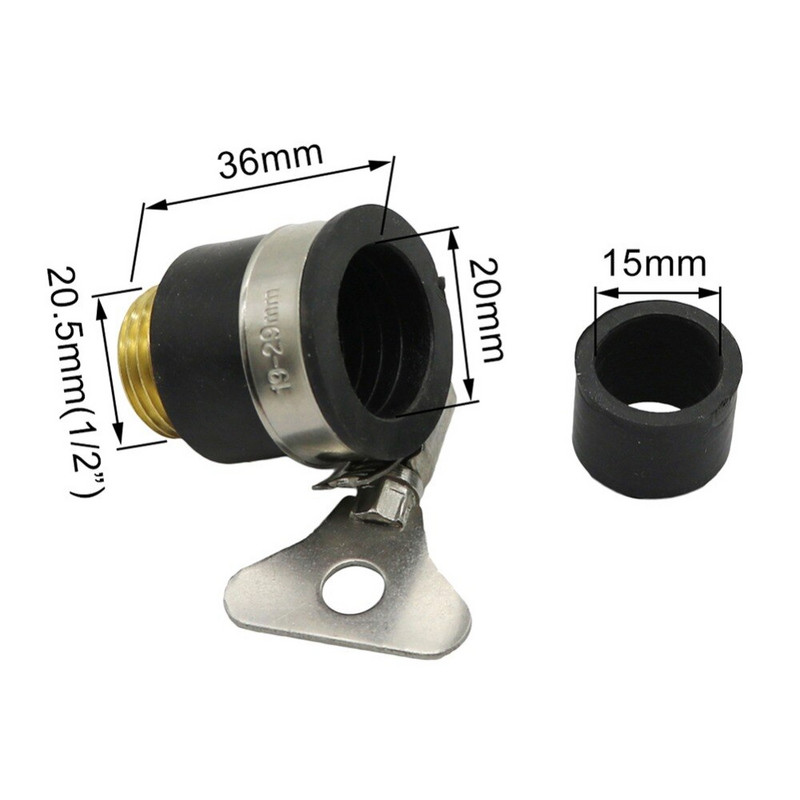 Univerzális vízcsap adapter 1/2" menetes tömlőszerelvény Kerti öntözés átvitelre alkalmas 15-20mm átmérőjű csap 1 db