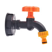 S60x6 rozsdamentes acél menetes víztartály csereszelep IBC víztartály adapter 1/2" 3/4" 1" kerti tömlő leeresztő csatlakozó