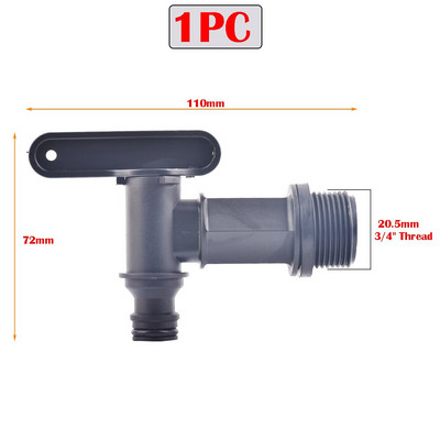 S60x6 rozsdamentes acél menetes víztartály csereszelep IBC víztartály adapter 1/2" 3/4" 1" kerti tömlő leeresztő csatlakozó