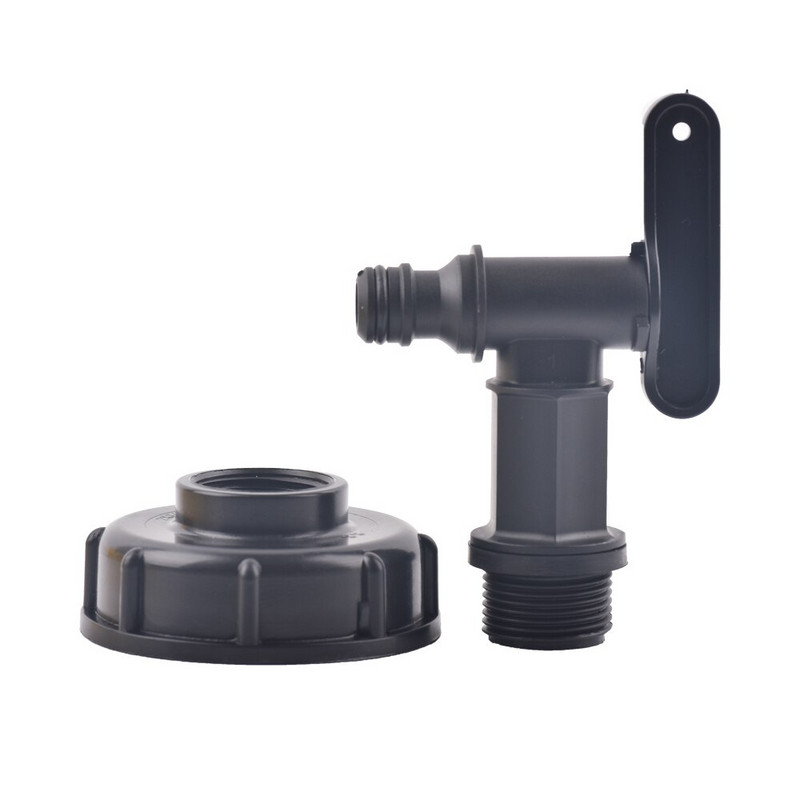 S60x6 rozsdamentes acél menetes víztartály csereszelep IBC víztartály adapter 1/2" 3/4" 1" kerti tömlő leeresztő csatlakozó