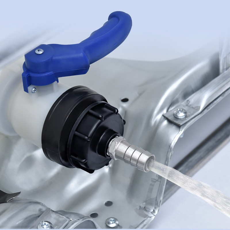 S60x6 rozsdamentes acél menetes víztartály csereszelep IBC víztartály adapter 1/2" 3/4" 1" kerti tömlő leeresztő csatlakozó