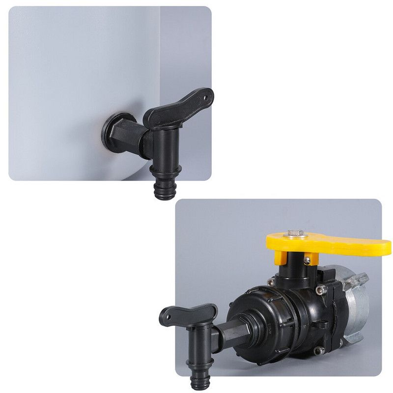 S60x6 rozsdamentes acél menetes víztartály csereszelep IBC víztartály adapter 1/2" 3/4" 1" kerti tömlő leeresztő csatlakozó