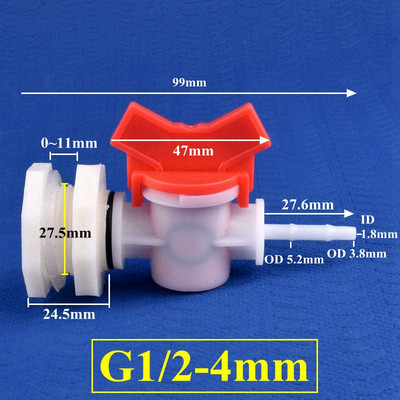 1-30 készlet/tétel G1/2 - 4-20 mm-es ABS víztartály csatlakozó POM szelepkészlet akváriumi tartály csatlakozó kerti öntözővíz medence tömlőcsatlakozó