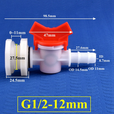 1-30 készlet/tétel G1/2 - 4-20 mm-es ABS víztartály csatlakozó POM szelepkészlet akváriumi tartály csatlakozó kerti öntözővíz medence tömlőcsatlakozó