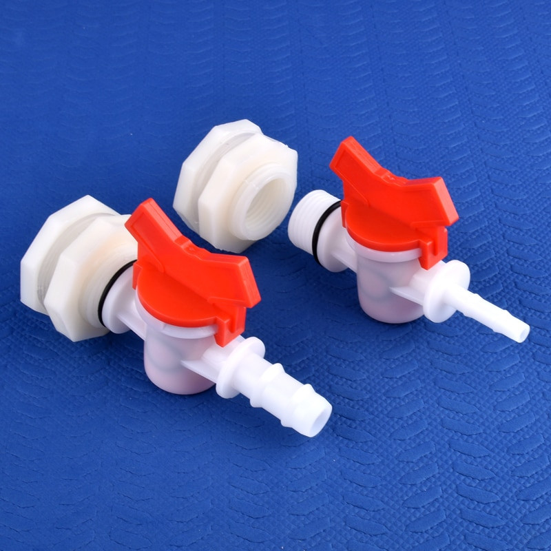 1-30 készlet/tétel G1/2 - 4-20 mm-es ABS víztartály csatlakozó POM szelepkészlet akváriumi tartály csatlakozó kerti öntözővíz medence tömlőcsatlakozó