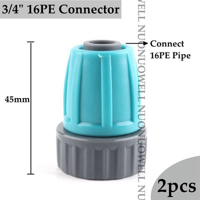 2 komada novih 16 mm LDPE cijevi Priključci za vrtnu vodu Priključci za crijeva Sigurnosne matice Spojevi Mikro sustava za navodnjavanje Kompleti Cijevni priključci