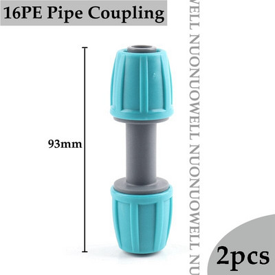 2 komada novih 16 mm LDPE cijevi Priključci za vrtnu vodu Priključci za crijeva Sigurnosne matice Spojevi Mikro sustava za navodnjavanje Kompleti Cijevni priključci