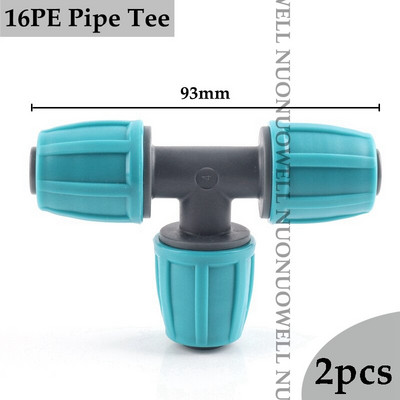 2 komada novih 16 mm LDPE cijevi Priključci za vrtnu vodu Priključci za crijeva Sigurnosne matice Spojevi Mikro sustava za navodnjavanje Kompleti Cijevni priključci