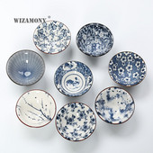 WIZAMONY Drinkware Kínai Kung Fu teáskészlet Teáscsészék Kézzel festett kék-fehér kerámia porcelán puer Oolong teához