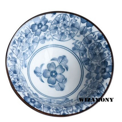 WIZAMONY Drinkware Kínai Kung Fu teáskészlet Teáscsészék Kézzel festett kék-fehér kerámia porcelán puer Oolong teához