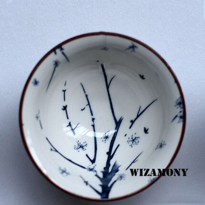 WIZAMONY Drinkware Kínai Kung Fu teáskészlet Teáscsészék Kézzel festett kék-fehér kerámia porcelán puer Oolong teához