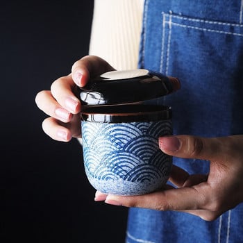 CHANSHOVA Κινεζικό ρετρό στυλ Χειροποίητο 80/200ml Ζωγραφισμένη κεραμική κούπα φλιτζάνι τσαγιού προσωπικότητα Wave Pattern Φλιτζάνια καφέ Σετ τσαγιού H240
