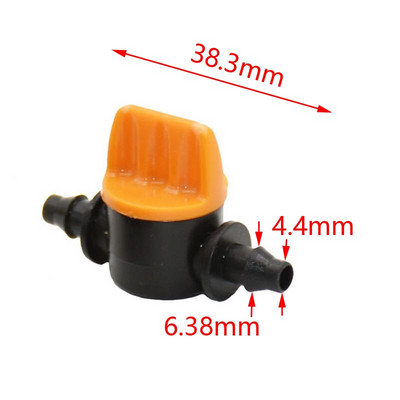 Furtun de grădină 1/4 supapă miniaturală 4/7mm supapă de control barb irigare apă robinet de grădină 4/7 furtun conector de oprire 100 buc